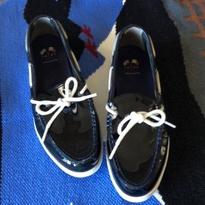Cole Haan Patent Leather Boat Shoes
